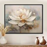 Antique Lotus Connection I - Floral Canvas Wall Art