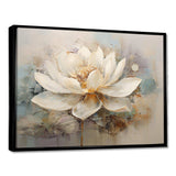 Antique Lotus Connection I - Floral Canvas Wall Art