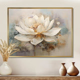 Antique Lotus Connection I - Floral Canvas Wall Art