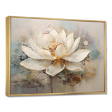 Antique Lotus Connection I - Floral Canvas Wall Art