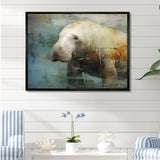 Grey Humble Manatee - Manatee Home Decor Art