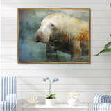 Grey Humble Manatee - Manatee Home Decor Art