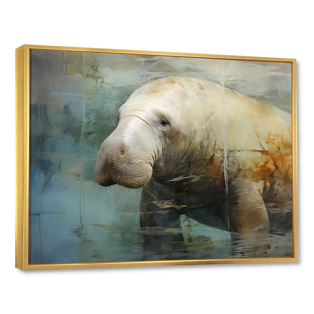 Grey Humble Manatee - Manatee Home Decor Art