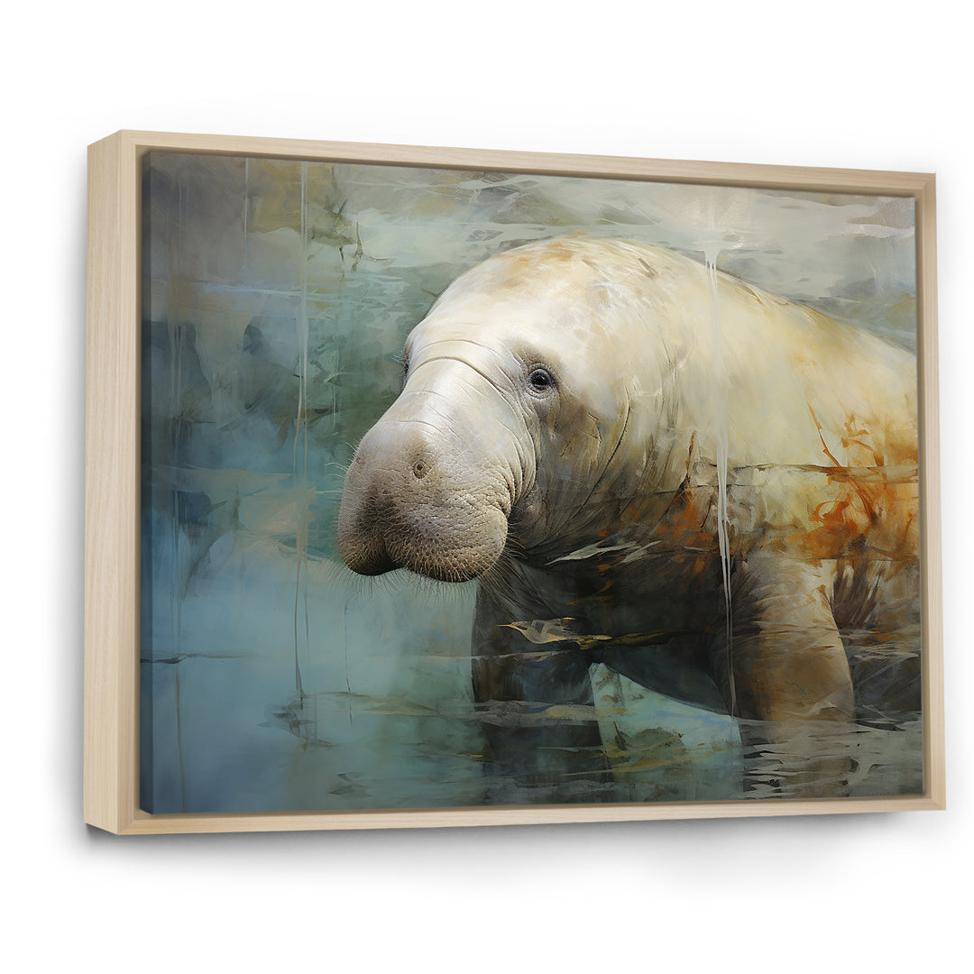 Grey Humble Manatee - Manatee Home Decor Art