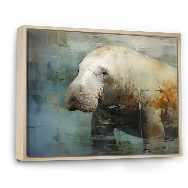 Grey Humble Manatee - Manatee Home Decor Art