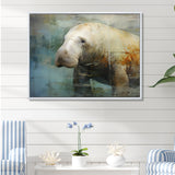 Grey Humble Manatee - Manatee Home Decor Art