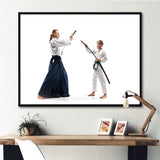 Martial Arts Teen Boy Fight Training Studio - Martial Arts Canvas Wall Art