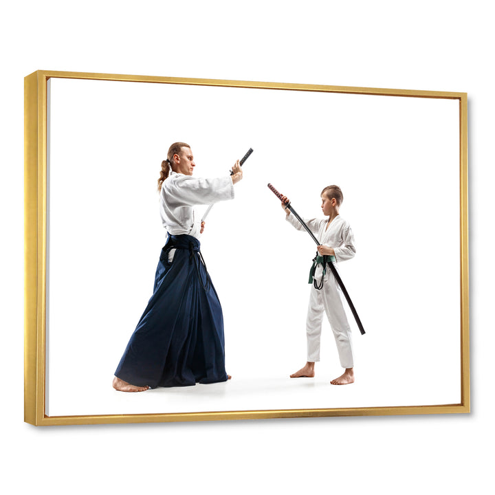Martial Arts Teen Boy Fight Training Studio - Martial Arts Canvas Wall Art