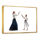 Martial Arts Teen Boy Fight Training Studio - Martial Arts Canvas Wall Art
