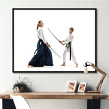 Martial Arts Teen Boy Fight Training Studio I - Martial Arts Canvas Wall Art