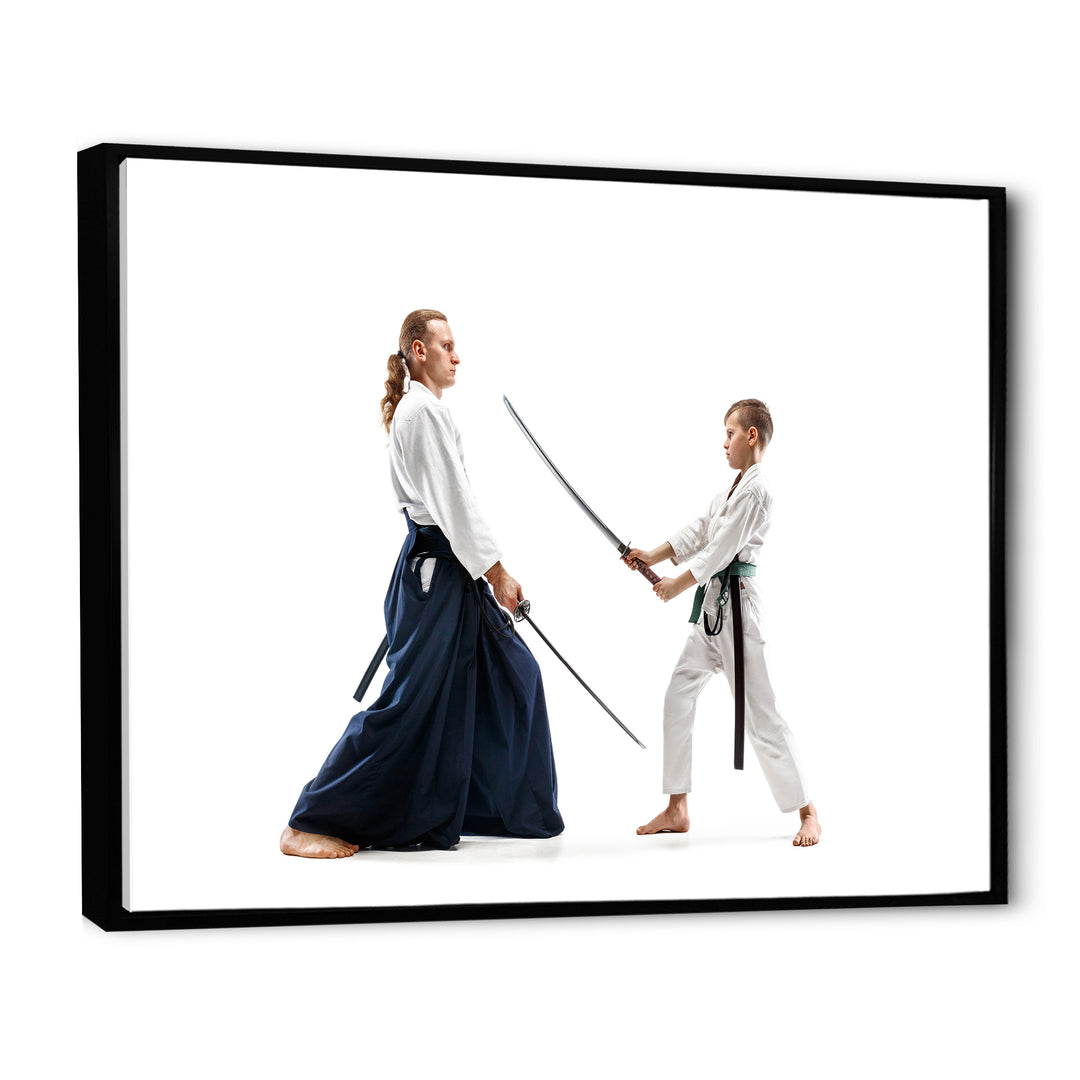 Martial Arts Teen Boy Fight Training Studio I - Martial Arts Canvas Wall Art
