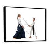 Martial Arts Teen Boy Fight Training Studio I - Martial Arts Canvas Wall Art