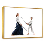 Martial Arts Teen Boy Fight Training Studio I - Martial Arts Canvas Wall Art