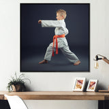 Martial Arts Karate Child Orange Belt Training Studio - Martial Arts Canvas Wall Art