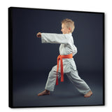 Martial Arts Karate Child Orange Belt Training Studio - Martial Arts Canvas Wall Art