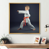 Martial Arts Karate Child Orange Belt Training Studio - Martial Arts Canvas Wall Art