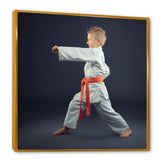 Martial Arts Karate Child Orange Belt Training Studio - Martial Arts Canvas Wall Art