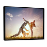 Martial Arts Karate Fighters Outdoors - Martial Arts Canvas Wall Art