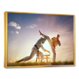 Martial Arts Karate Fighters Outdoors - Martial Arts Canvas Wall Art