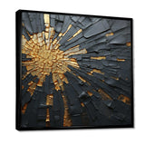 Black And Gold Abstract Meditation II - Abstract Canvas Wall Art