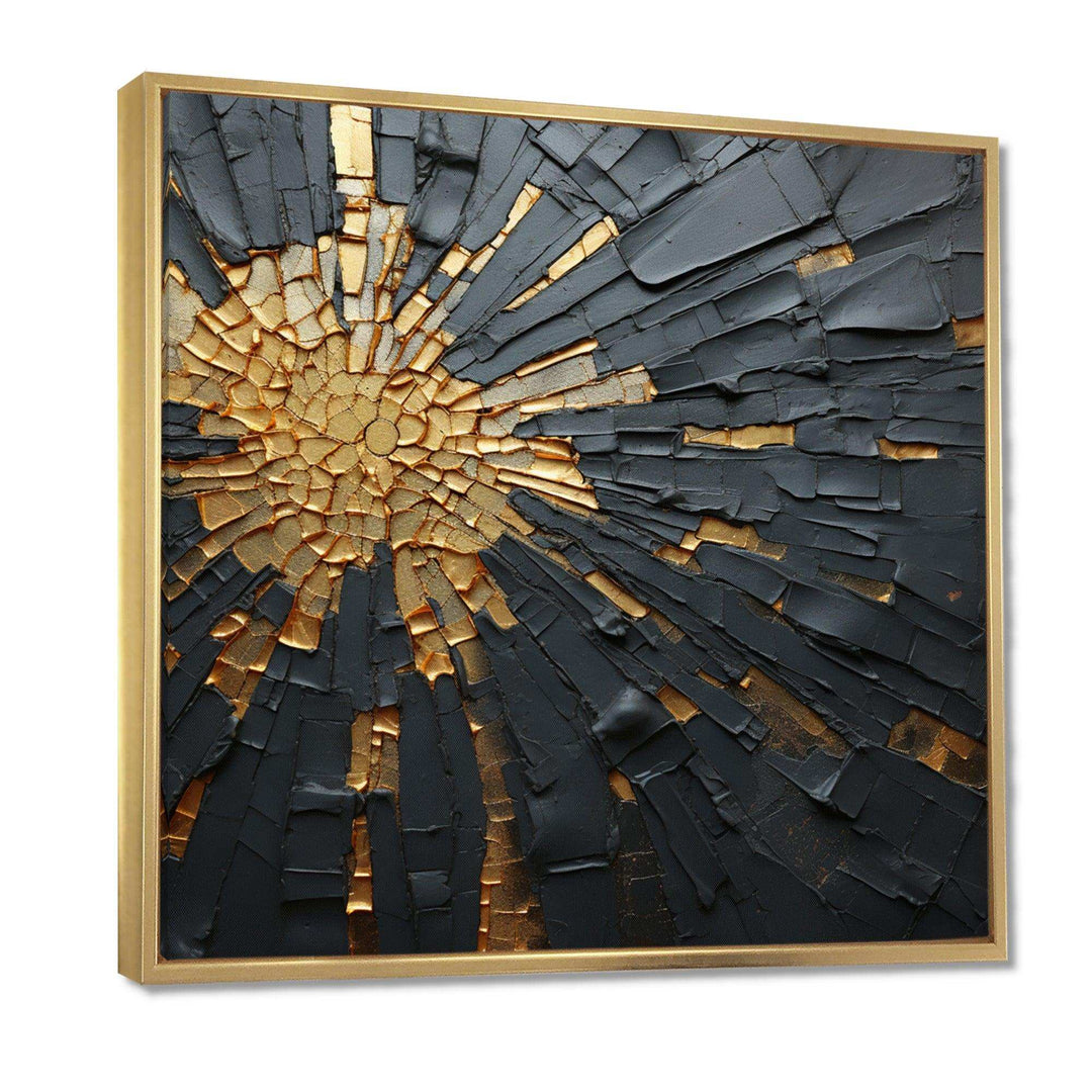Black And Gold Abstract Meditation II - Abstract Canvas Wall Art