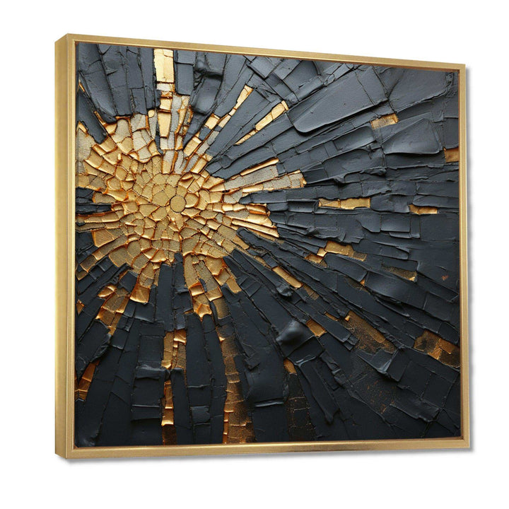 Black And Gold Abstract Meditation II - Abstract Canvas Wall Art