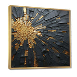 Black And Gold Abstract Meditation II - Abstract Canvas Wall Art