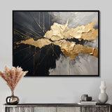 Black And Gold Abstract Meditation I - Abstract Canvas Wall Art