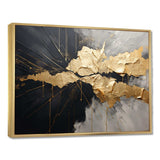 Black And Gold Abstract Meditation I - Abstract Canvas Wall Art