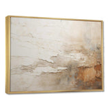 Beige And Brown Paint Fusion - Abstract Canvas Wall Art