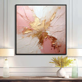 Gold And Pink Paint Fusion - Abstract Canvas Wall Art