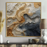 Gold And Beige River Spiral - Abstract Canvas Wall Art