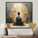 Minimalism Meditation Pose I - Spiritual Canvas Wall Art