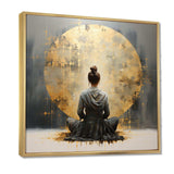 Minimalism Meditation Pose I - Spiritual Canvas Wall Art