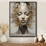 Woman Meditation Mind II - Spiritual Canvas Wall Art