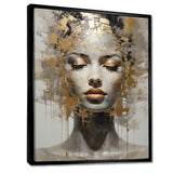 Woman Meditation Mind II - Spiritual Canvas Wall Art