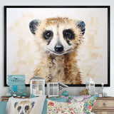 Minimalism Meercat Portrait - Meercat Wall Decor