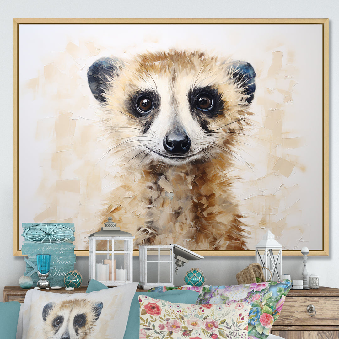 Minimalism Meercat Portrait - Meercat Wall Decor