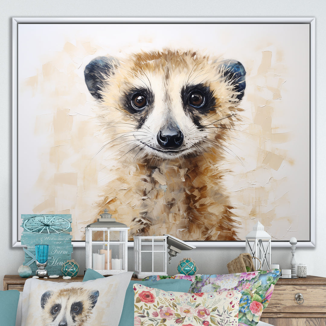 Minimalism Meercat Portrait - Meercat Wall Decor