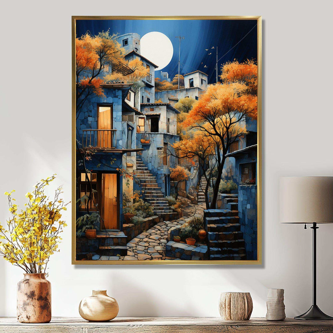 Mexican Art Landscape Oaxacan Odyssey II - People Canvas Wall Art
