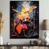 Popart Music Drums - Music Canvas Wall Art