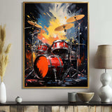 Popart Music Drums - Music Canvas Wall Art