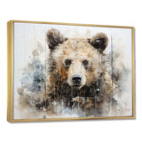 Bear Portrait Necessities - Abstract Canvas Wall Art