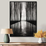 Black And White Forest Silence Photography III - Landscapes Canvas Wall Art