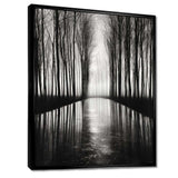 Black And White Forest Silence Photography III - Landscapes Canvas Wall Art