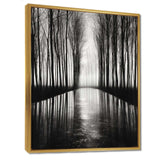 Black And White Forest Silence Photography III - Landscapes Canvas Wall Art