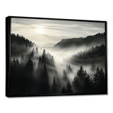 Mysterious Misty Mountain Morning - Abstract Canvas Wall Art