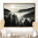 Mysterious Misty Mountain Morning - Abstract Canvas Wall Art