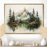 Watercolor Mountain Dreamscape - Landscapes Canvas Wall Art