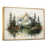 Watercolor Mountain Dreamscape - Landscapes Canvas Wall Art